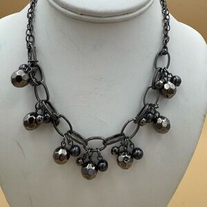 Gunmetal Ball Cluster Necklace - Women Jewelry  78